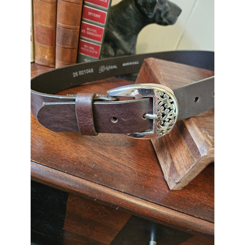 Brighĺton Ladies Leather (Mottled Pattern) Belt . Sz 28. High End. Unique.